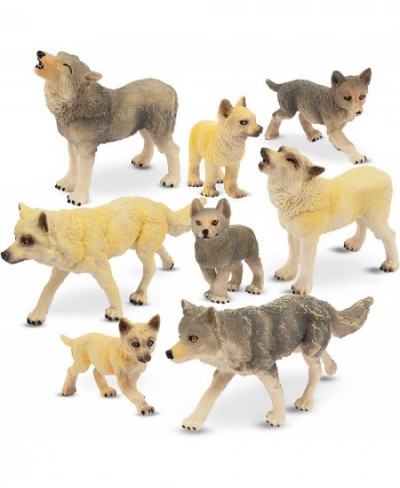 8PCS Wolf Figures Forest Animals Toy Figurines - Plastic Jungle Zoo Animal Figurines for Kids Boys Girls Age 3-5 6-12 $27.89 ...