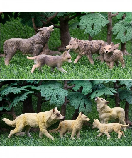 8PCS Wolf Figures Forest Animals Toy Figurines - Plastic Jungle Zoo Animal Figurines for Kids Boys Girls Age 3-5 6-12 $27.89 ...