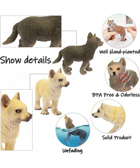 8PCS Wolf Figures Forest Animals Toy Figurines - Plastic Jungle Zoo Animal Figurines for Kids Boys Girls Age 3-5 6-12 $27.89 ...