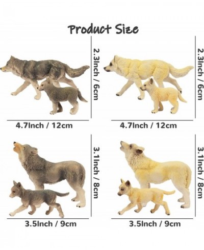 8PCS Wolf Figures Forest Animals Toy Figurines - Plastic Jungle Zoo Animal Figurines for Kids Boys Girls Age 3-5 6-12 $27.89 ...