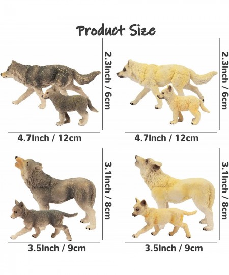 8PCS Wolf Figures Forest Animals Toy Figurines - Plastic Jungle Zoo Animal Figurines for Kids Boys Girls Age 3-5 6-12 $27.89 ...