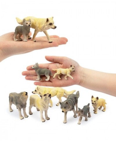 8PCS Wolf Figures Forest Animals Toy Figurines - Plastic Jungle Zoo Animal Figurines for Kids Boys Girls Age 3-5 6-12 $27.89 ...