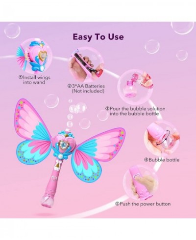 Bubble Maker Machine for Kids Ages 3 4 5 6 7 Handheld Butterfly Blower with Light and Music for Parties Weddings Outdoor and ...