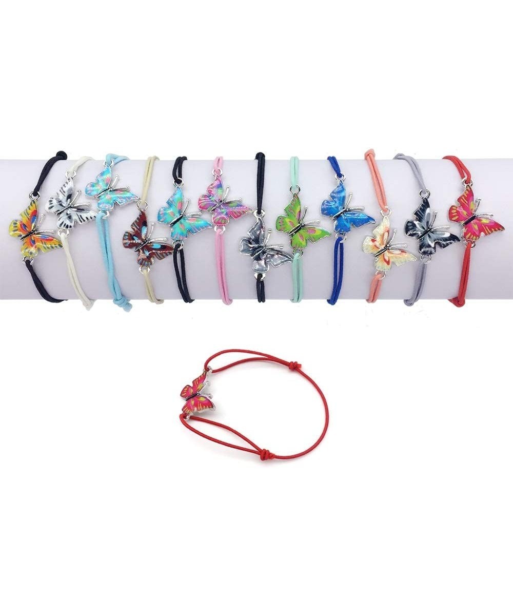 12pc Women Girl Butterfly Bracelet Value Set Kids Party Favor Adjustable Bracelet $19.10 - Kids' Dress-Up Accessories