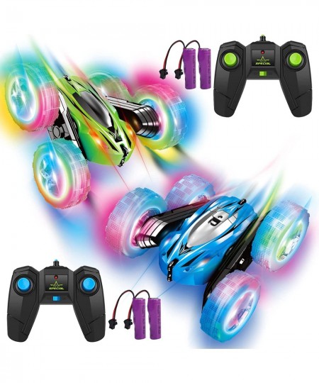 Remote Control Car Double Sided 360° Flips RC Stunt Cars with Wheel Lights and Headlights 4WD 2.4Ghz Stunt Car for 6-14 Year ...