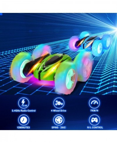 Remote Control Car Double Sided 360° Flips RC Stunt Cars with Wheel Lights and Headlights 4WD 2.4Ghz Stunt Car for 6-14 Year ...