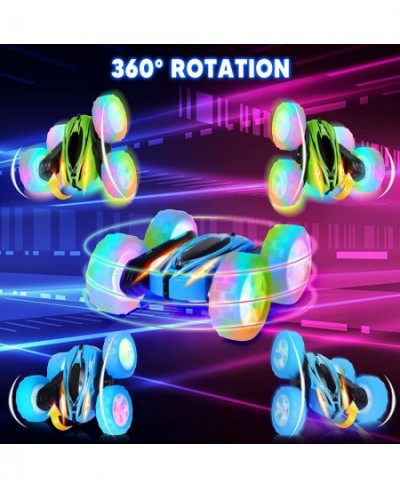 Remote Control Car Double Sided 360° Flips RC Stunt Cars with Wheel Lights and Headlights 4WD 2.4Ghz Stunt Car for 6-14 Year ...