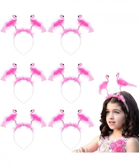 Flamingo Headbands 6PCS Flamingo Party Head Bopper Pink Feather Costume Party Supplies for Girls Teens Women | Classroom Birt...