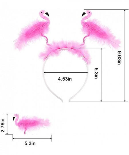 Flamingo Headbands 6PCS Flamingo Party Head Bopper Pink Feather Costume Party Supplies for Girls Teens Women | Classroom Birt...