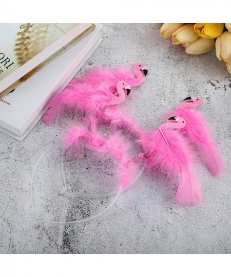 Flamingo Headbands 6PCS Flamingo Party Head Bopper Pink Feather Costume Party Supplies for Girls Teens Women | Classroom Birt...