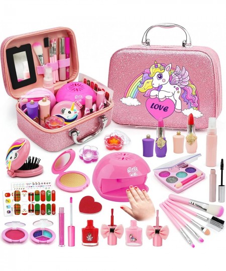 Kids Makeup Kit for Girls Real Washable Makeup Kit Little Girls Makeup Kit for Kids Toddlers Princess Real Makeup Set Christm...