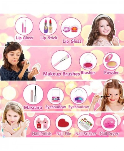 Kids Makeup Kit for Girls Real Washable Makeup Kit Little Girls Makeup Kit for Kids Toddlers Princess Real Makeup Set Christm...