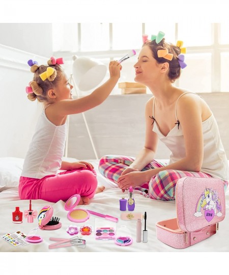 Kids Makeup Kit for Girls Real Washable Makeup Kit Little Girls Makeup Kit for Kids Toddlers Princess Real Makeup Set Christm...