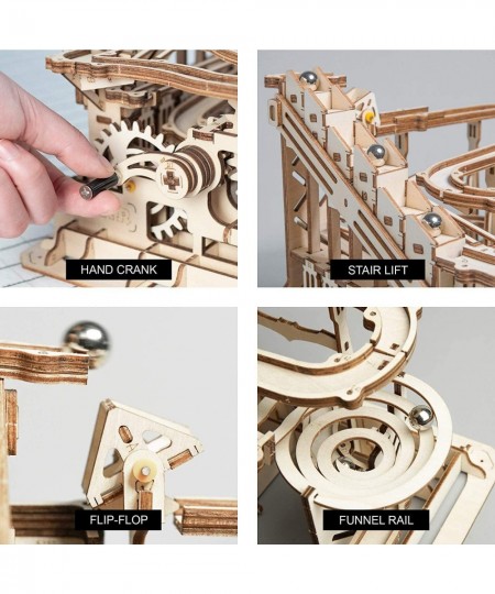 3D Wooden Puzzle for Adults Model Kit Marble Run Craft Set Educational Toy Building Engineering Set Christmas/Birthday/Thanks...