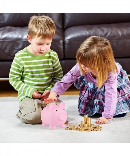 3 Pcs Piggy Bank for Boys Girls 6"x 4.8" x 5.4"Cute Plastic Pig Money Bank Unbreakable Piggy Bank Shatterproof Coin Bank for ...