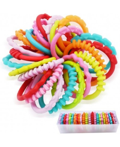 24 Pack Baby Rings Link Toys for Hanging Toys Connecting Rings Toys for Infant Boy Girl Early Learning Toys Car Seat and Stro...