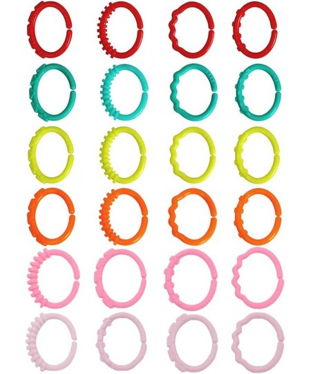 24 Pack Baby Rings Link Toys for Hanging Toys Connecting Rings Toys for Infant Boy Girl Early Learning Toys Car Seat and Stro...