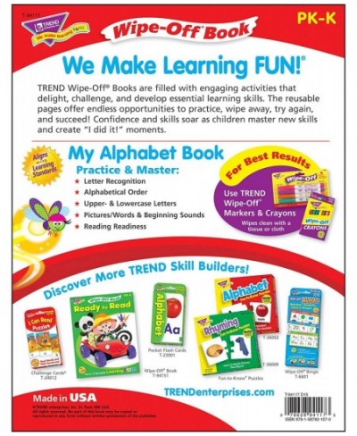 TREND ENTERPRISES INC. Alphabet Reusable Book & Crayons $18.93 - Educational Flash Cards