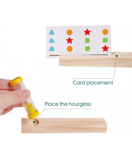 Montessori Preschool Learning Toys Slide Puzzle Board Color Shape Sorting Matching Brain Teasers Logic Game Wooden Education ...