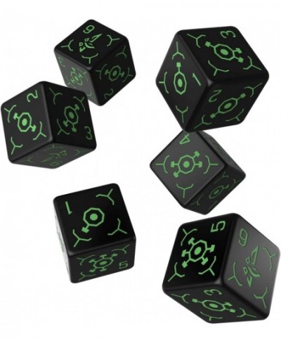 Q WORKSHOP Ingress Enlighetend 6 D6 RPG Ornamented Dice Set $26.48 - Game Accessories