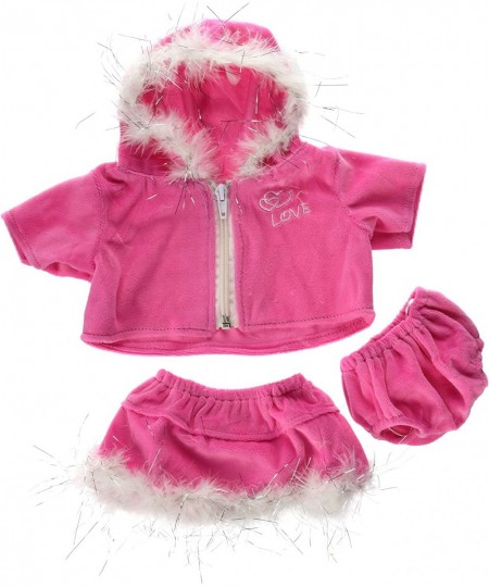 Pink Love Dress Teddy Bear Clothes Outfit Fits Most 14" - 18" Build-a-Bear Vermont Teddy Bears and Make Your Own Stuffed Anim...