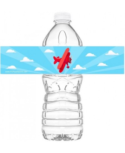 Red Airplane Bottle Wraps - Set of 20 - Airplane Water Bottle Labels - Airplane Decorations - Made in The USA $16.89 - Kids' ...