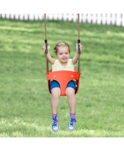 Cute Toddler Swing Combo Sets High Back Full Bucket Swing and Heavy Duty Swing Seat Toddler Swing Attachment with Adjustable ...