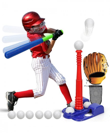 T Ball Sets for Kids 3-5 Outdoor Toys for Kids Ages 4-8 Tee Ball Set for Toddler 1-3 Baseball Toys Tee Games Include 6 Soft B...