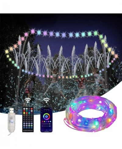 Trampoline Sprinkler Light LED Trampoline Lights Trampoline Rim LED Lights Remote Control for Trampoline Iridescence Colors &...