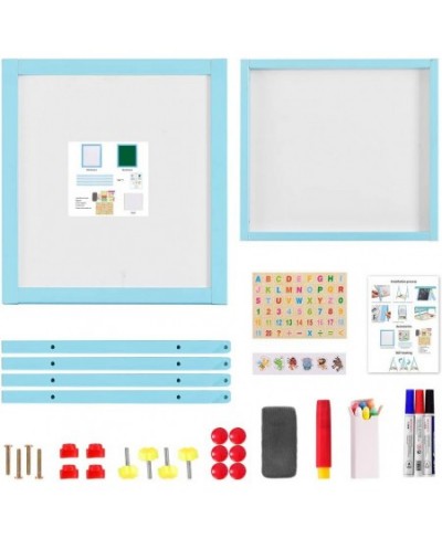 Wood Art Easel for Kids Double-Sided Magnetic Board for Kids with Magnetic Letters Numbers and Other Accessories Education To...