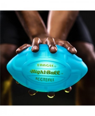 Tangle Glow in The Dark Inflatable LED Football - Light up Football with Bright LED Lights - Glow Football for Kids and Adult...