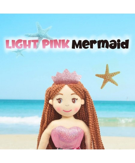 Toys 18'' Alani Mermaid Soft Plush Toys Rag Doll Light Pink Mermaid Toys for Little Girls Sirenas para Ninas Princess Plush D...