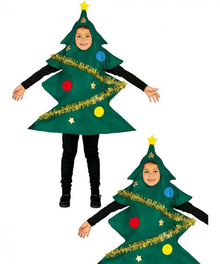 Parents and Children Christmas Tree Costume Cosplay Party Dress Short Sleeve Shiny Dot Xmas Tree Fancy Hooded Dress $27.12 - ...