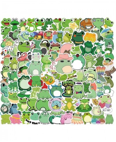 100pcs Frog Stickers Cute Aesthetic Vinyl Waterproof Sticker for Laptop Guitar Skateboard Luggage HydroFlasks Gift for Kids F...