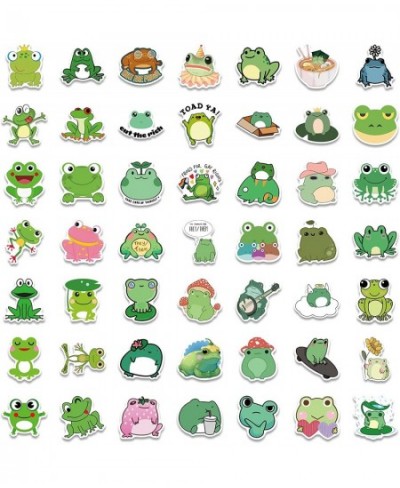 100pcs Frog Stickers Cute Aesthetic Vinyl Waterproof Sticker for Laptop Guitar Skateboard Luggage HydroFlasks Gift for Kids F...