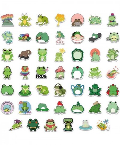 100pcs Frog Stickers Cute Aesthetic Vinyl Waterproof Sticker for Laptop Guitar Skateboard Luggage HydroFlasks Gift for Kids F...