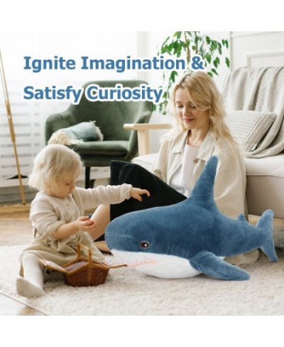 Giant Shark Stuffed Animal Shark Plush Toys Soft Plush Shark Hugging Pillow for Kids 40 inch $61.58 - Stuffed Animals & Teddy...