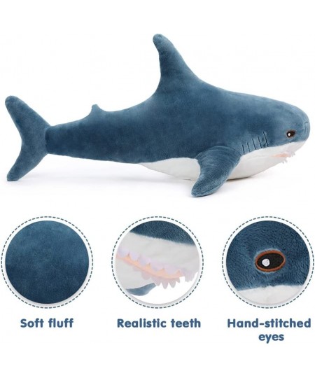 Giant Shark Stuffed Animal Shark Plush Toys Soft Plush Shark Hugging Pillow for Kids 40 inch $61.58 - Stuffed Animals & Teddy...