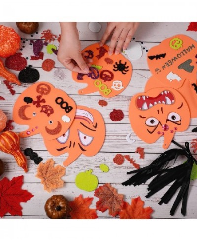 300 Pcs Halloween Crafts for Kids Foam Pumpkin Decorations Set Pumpkin Art and Craft Kit DIY Glitter Halloween Pumpkin Sticke...