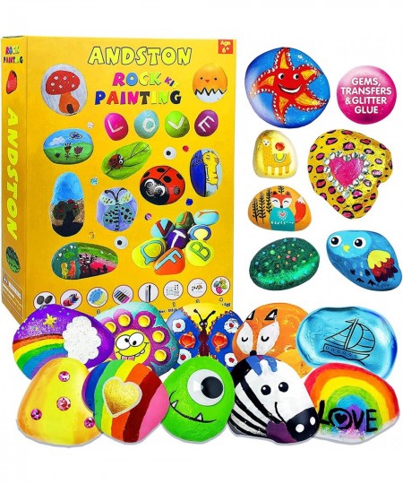 Rock Painting Kit for Kids DIY Arts and Crafts Rock Painting Supplies Kits for Girls & Boys Ages 4 -12 Craft Kits Art Set - S...