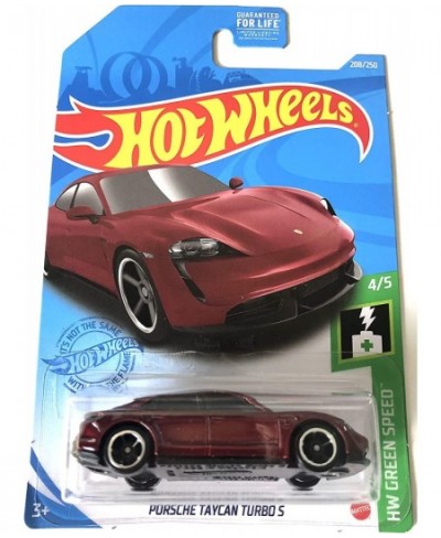 Hotwheels Porsche Taycan Turbo S - HW Green Speed 4/5 [Maroon] 208/250 $16.78 - Toy Vehicle Playsets