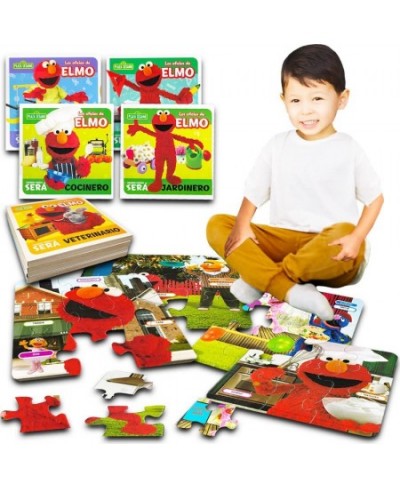 Sesame Street Spanish Jigsaw Puzzle Set - 20 Plaza Sesamo Jigsaw Puzzles for Kids 3-5 Years | 4 Giant Sesame Street Puzzle Bo...