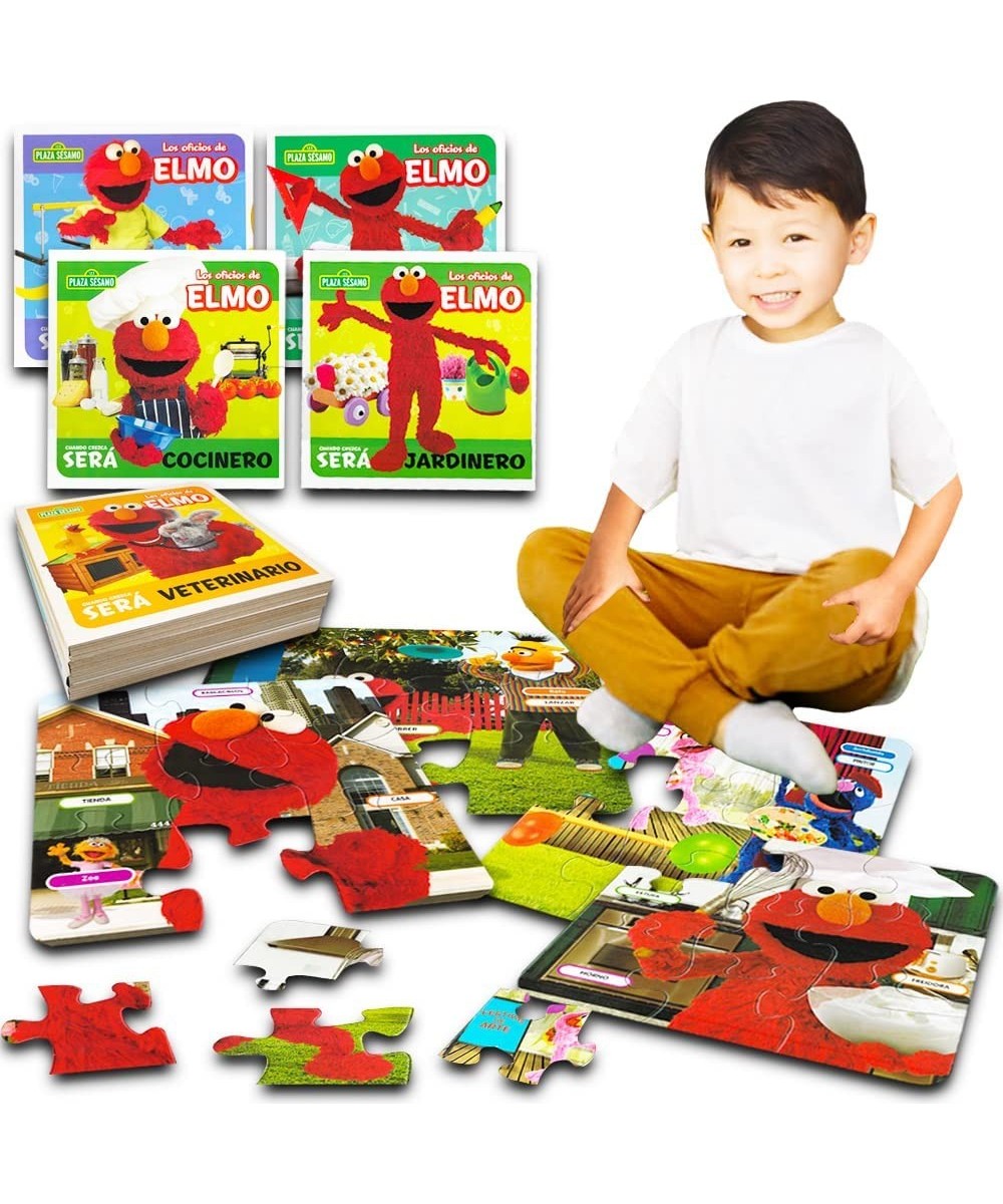 Sesame Street Spanish Jigsaw Puzzle Set - 20 Plaza Sesamo Jigsaw Puzzles for Kids 3-5 Years | 4 Giant Sesame Street Puzzle Bo...