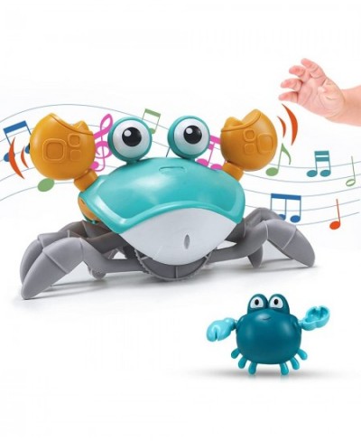 Baby Crawling Crab Toy with Music and LED Light for Kids Toddles Crab Toys with Automatic Induction and Obstacle Avoidance Fu...