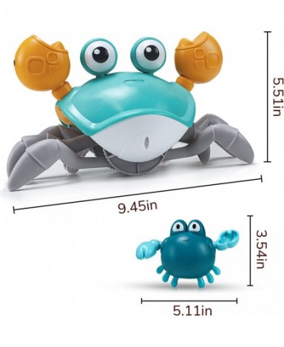 Baby Crawling Crab Toy with Music and LED Light for Kids Toddles Crab Toys with Automatic Induction and Obstacle Avoidance Fu...