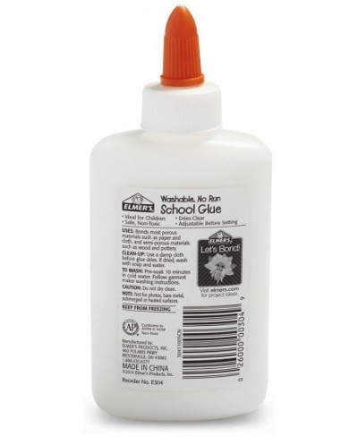 Liquid School Glue White Washable 4 Ounces - Great for Making Slime ( 5-Count ) $19.82 - Kids' Arts & Crafts Adhesives