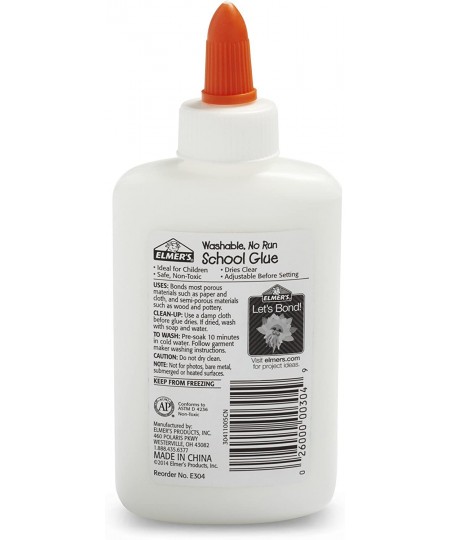 Liquid School Glue White Washable 4 Ounces - Great for Making Slime ( 5-Count ) $19.82 - Kids' Arts & Crafts Adhesives