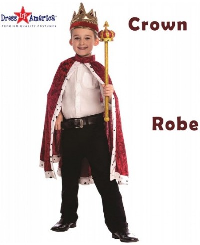 King Crown and Robe - King Costume for Kids - One Size Fits Most $39.89 - Kids' Costumes