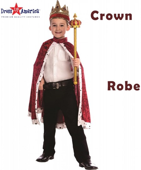 King Crown and Robe - King Costume for Kids - One Size Fits Most $39.89 - Kids' Costumes