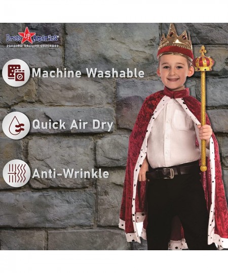 King Crown and Robe - King Costume for Kids - One Size Fits Most $39.89 - Kids' Costumes